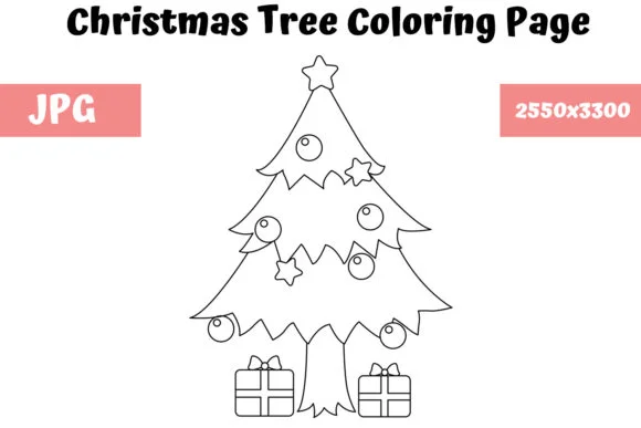 Christmas Tree - Coloring Page for Kids