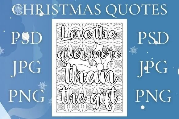 Christmas Quotes Coloring Page