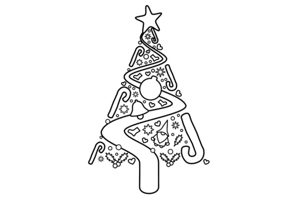 Christmas Tree for Coloring