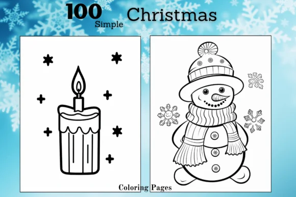 Simple Christmas Coloring Pages