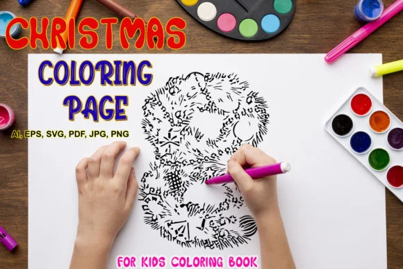 CHRISTMAS COLORING PAGE for KIDS:_VOL-12