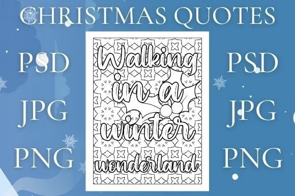 Christmas Quotes Coloring Page