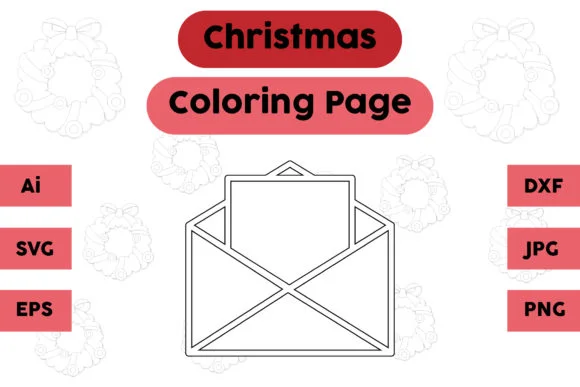 Christmas Coloring Page - Mail 01