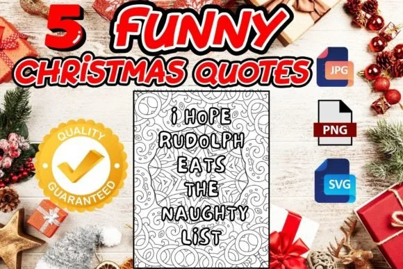 Funny Christmas Quotes Coloring Pages