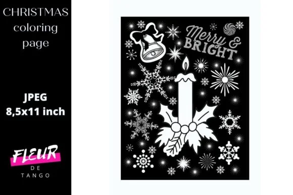 Christmas Adult Coloring Page Abstract