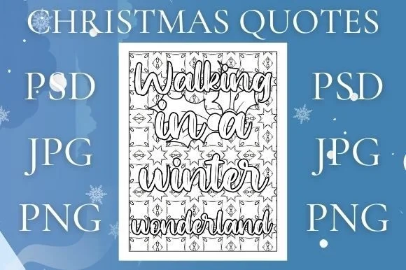 Christmas Quotes Coloring Page