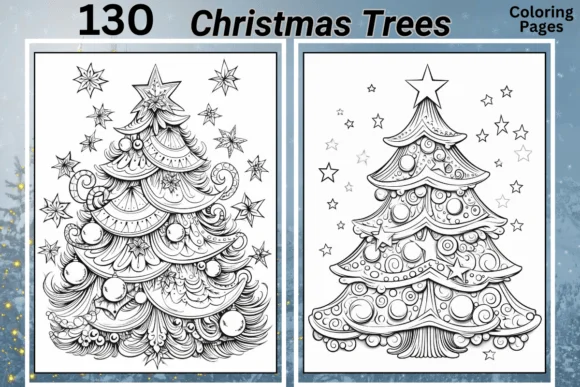 Christmas Trees Coloring Pages