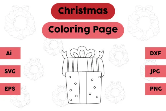 Christmas Coloring Page - Gift 04