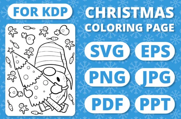 Christmas Gnomes Kids Coloring Page #22