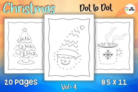Christmas Dot to Dot Coloring Page - 04