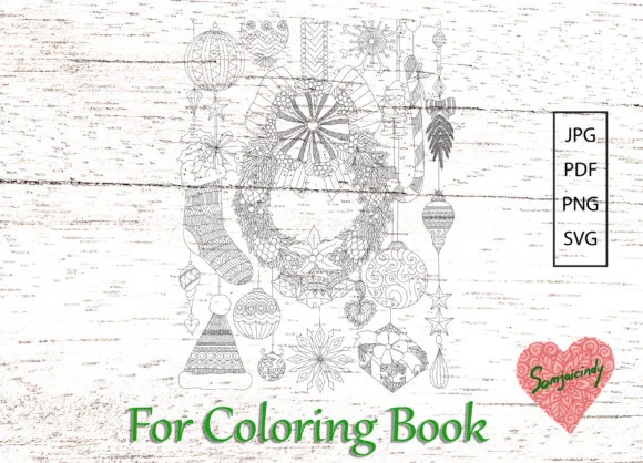 Christmas Ornaments Coloring Page