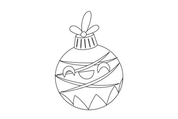 Christmas Ornament Outline 8