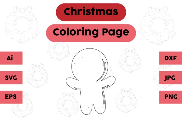 Christmas Coloring Page - Ginger 04
