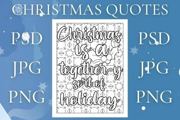 Christmas Quotes Coloring Page