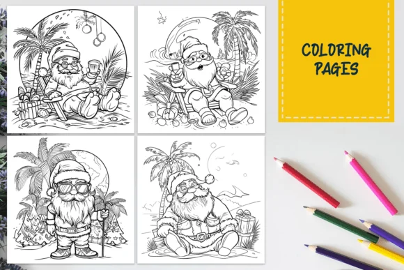 Coloring Page Christmas in July