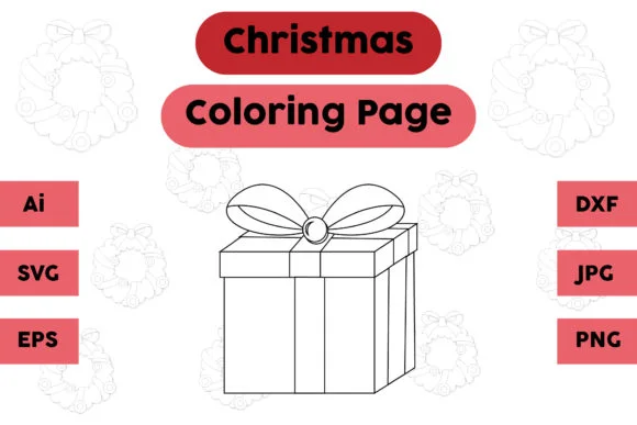 Christmas Coloring Page - Gift 01