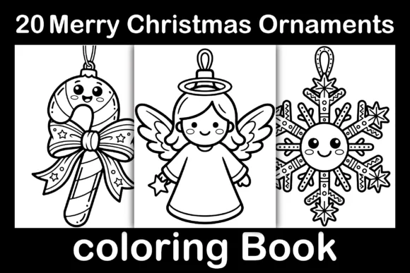 Merry Christmas Ornaments Coloring Book