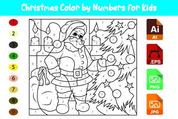 Christmas Color by Numbers for Kids (06)