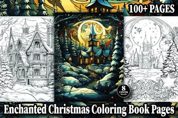 Enchanted Christmas Coloring Pages - KDP