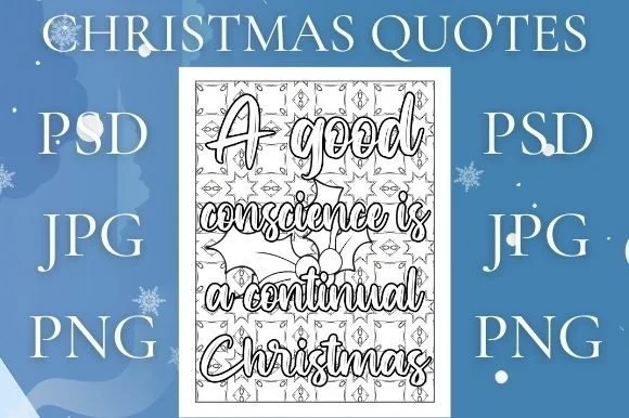 Christmas Quotes Coloring Page