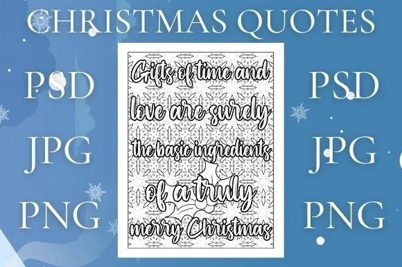 Christmas Quotes Coloring Page
