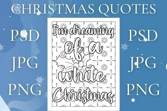 Christmas Quotes Coloring Page