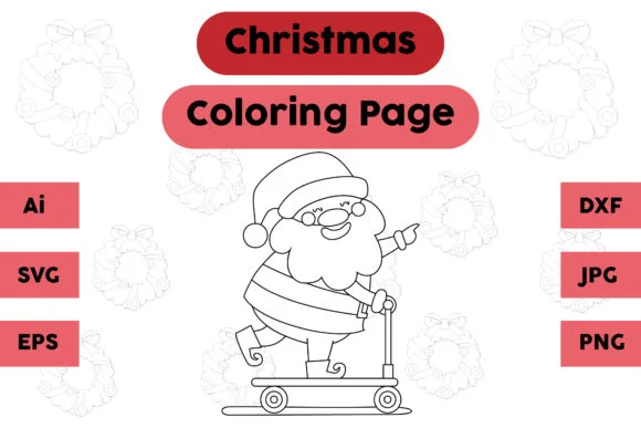 Christmas Coloring Page - Santa Claus 06