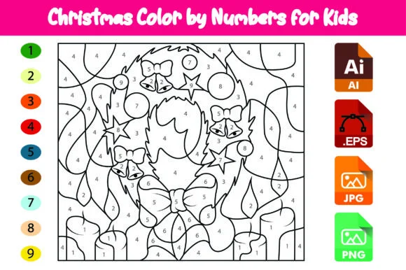 Christmas Color by Numbers for Kids (05)