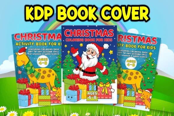 Christmas KDP Book Cover Design for Kids