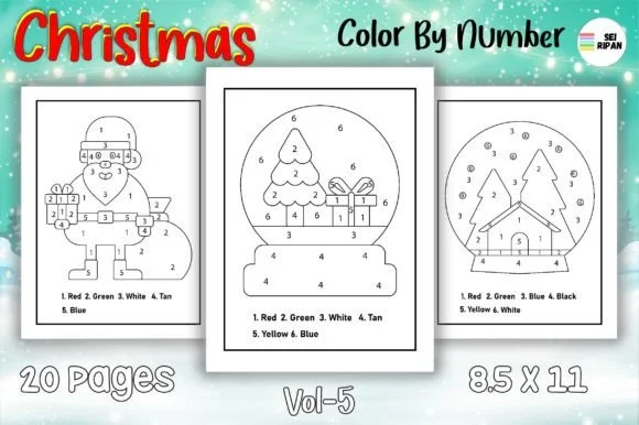 Christmas Color by Number Page - 05