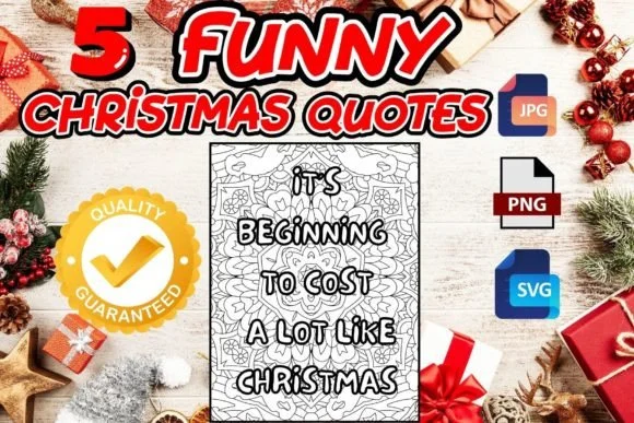 Funny Christmas Quotes Coloring Pages