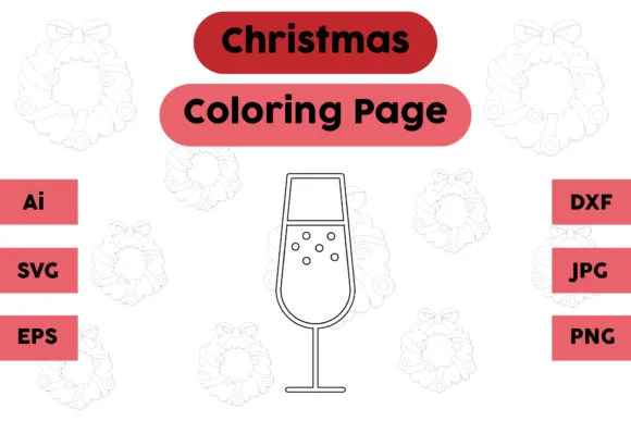 Christmas Coloring Page - Drink 01