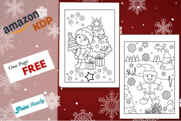 Christmas Kids Coloring Page