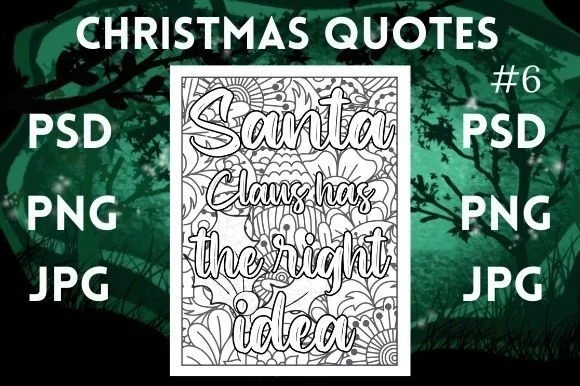 Christmas Quotes Coloring Page