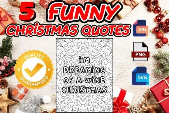 Funny Christmas Quotes Coloring Pages