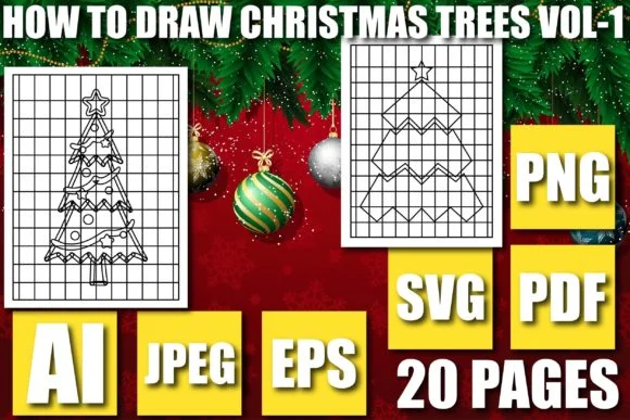 HOW to DRAW CHRISTMAS TREES VOL-1