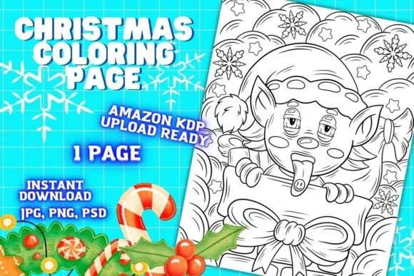 Christmas Coloring Page for Adults #21