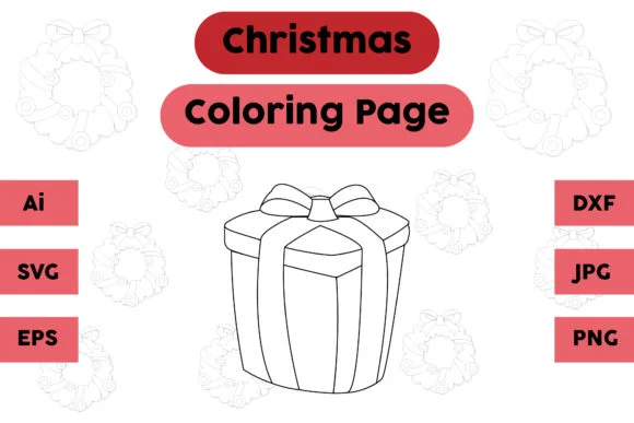 Christmas Coloring Page - Gift 03