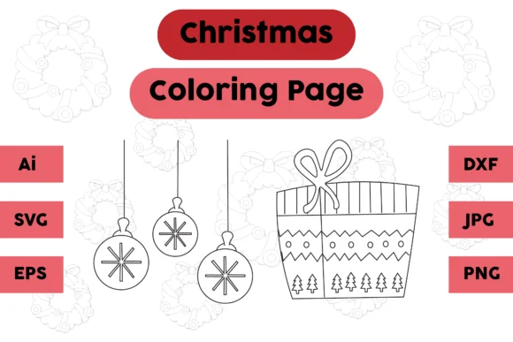 Christmas Coloring Pages Gift Sett