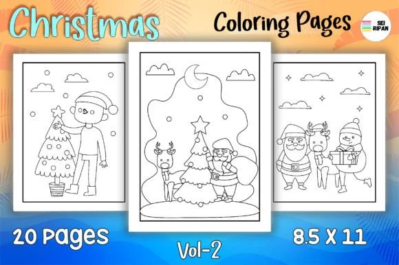 Christmas Coloring Page for Kids - 02