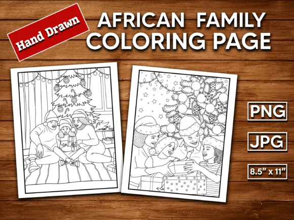 Christmas Family Time Coloring Page