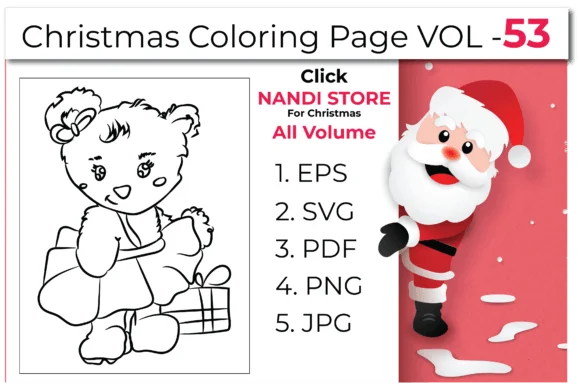 Christmas Coloring Book Pages Vol 53