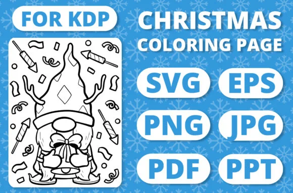 Christmas Gnomes Kids Coloring Page #8