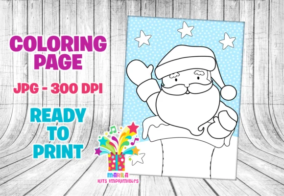 Christmas Santa Coloring Page #15