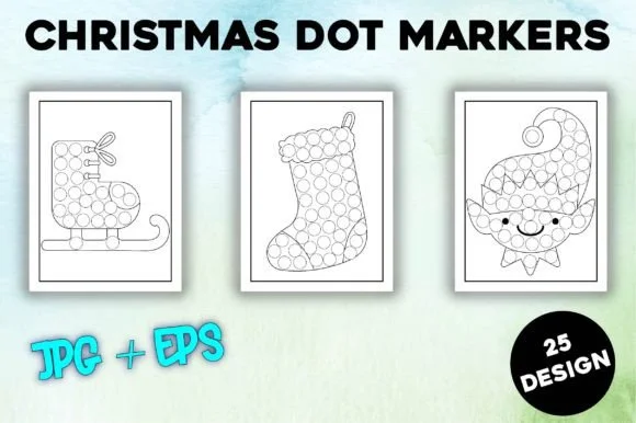 Christmas Dot Markers Coloring Page - 03