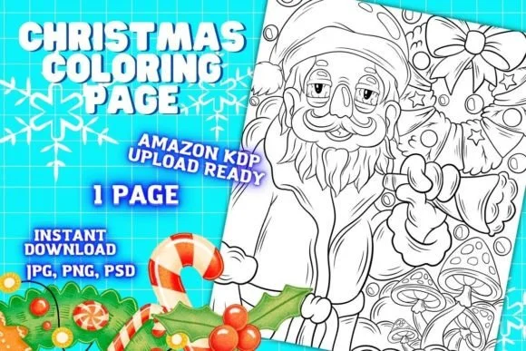 Christmas Coloring Page for Adults #9