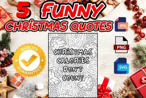 Funny Christmas Quotes Coloring Pages