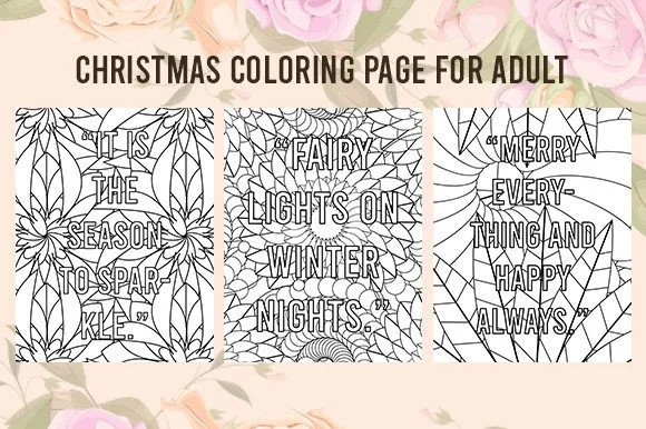 Christmas Coloring Page for Adult