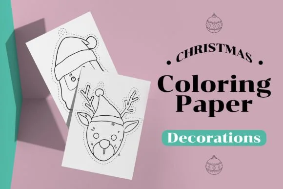 Christmas Coloring Paper Decorations