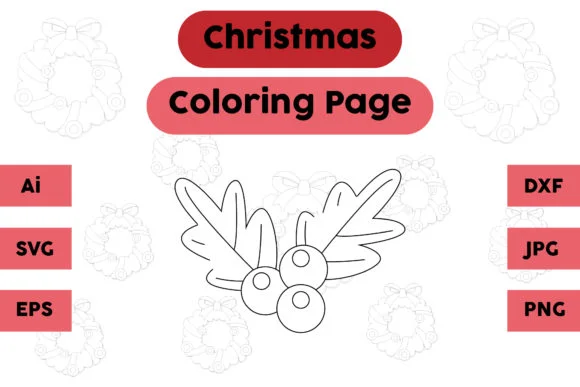 Christmas Coloring Page - Plum 01